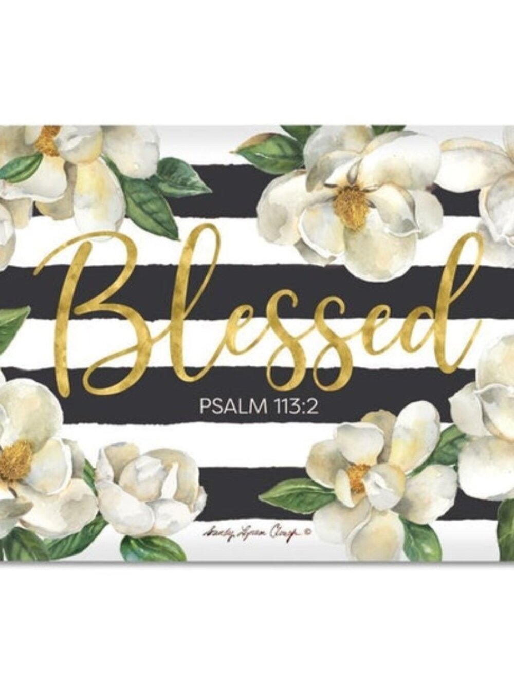 "Blessed Magnolia" Statement Compact Mirror